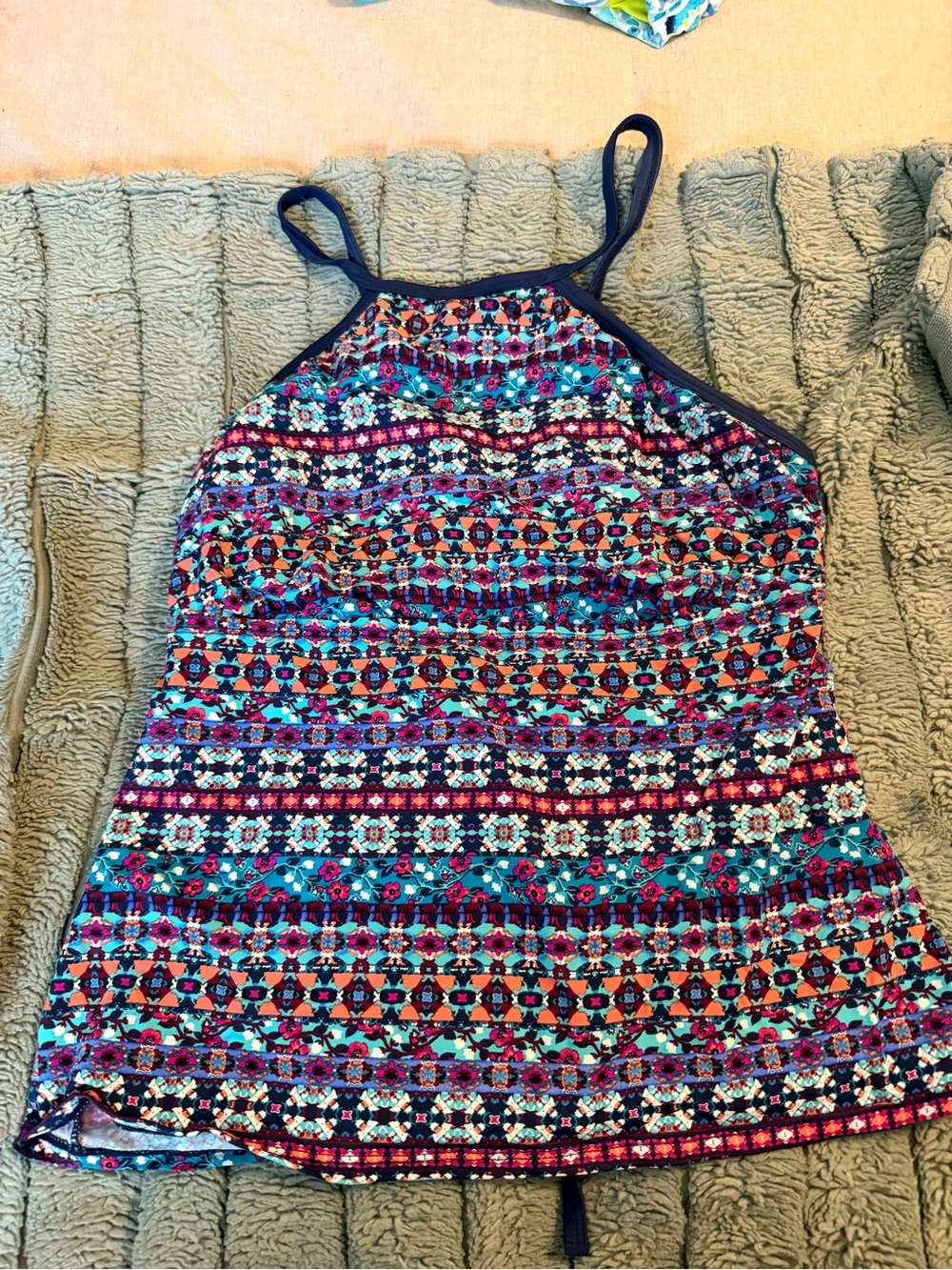 Title Nine Multicolor High neck Tankini Top